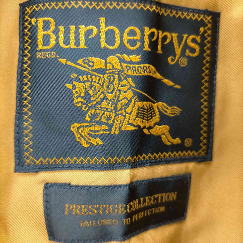 バーバリーズ BURBERRYS PRESTIGE COLLECTION 80-90S OLD 金タグ 英国製 裏地ノバチェック カシミヤ ウール ライナー付き フルセット 玉虫 シルク55% バルマカーン ステンカラー ロング コート メンズ