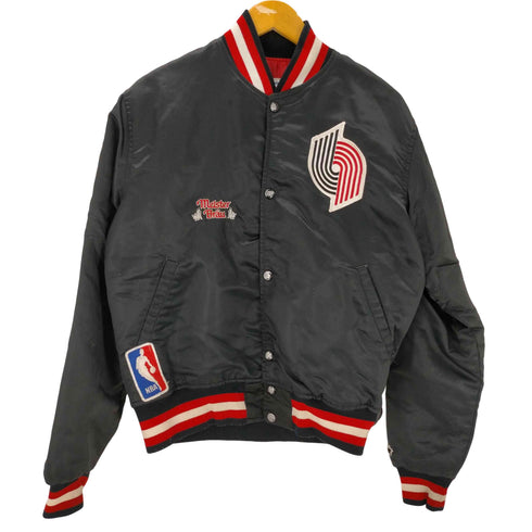 スターター STARTER 80-90S NBA PRODUCT BY STARTER USA製 blazers ロゴ ワッペン スタジアム ジャケット スタジャン メンズ import:M