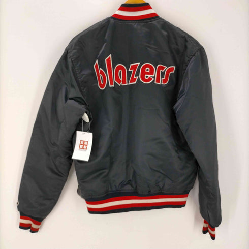 スターター STARTER 80-90S NBA PRODUCT BY STARTER USA製 blazers ロゴ ワッペン スタジアム ジャケット スタジャン メンズ import:M