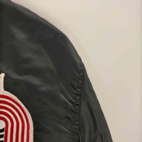 スターター STARTER 80-90S NBA PRODUCT BY STARTER USA製 blazers ロゴ ワッペン スタジアム ジャケット スタジャン メンズ import:M