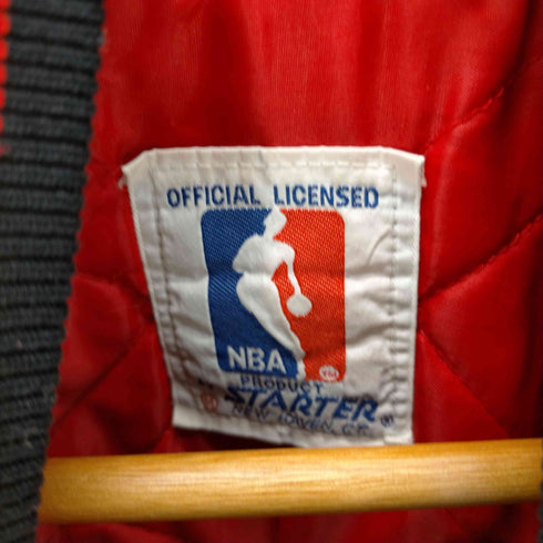 スターター STARTER 80-90S NBA PRODUCT BY STARTER USA製 blazers ロゴ ワッペン スタジアム ジャケット スタジャン メンズ import:M