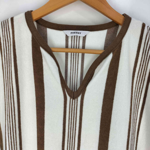 フィーニー PHEENY 24SS Pile border poncho dress パイルボーダーポンチョドレス レディース FREE