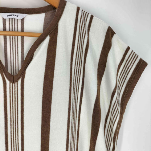 フィーニー PHEENY 24SS Pile border poncho dress パイルボーダーポンチョドレス レディース FREE