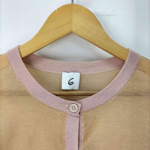 ロクビューティーアンドユースユナイテッドアローズ 6 BEAUTY & YOUTH UNITED ARROWS SHEER COLOR RIB CARDIGAN レディース