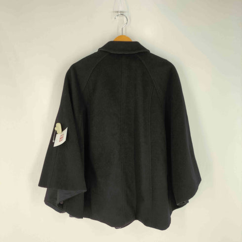 ポールスミスブラックレーベル Paul Smith BLACK LABEL ウール100% ポンチョ ケープコート レディース JPN:1