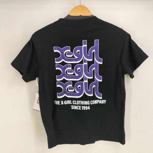 エックスガール X-girl DRIPPING PAINT LOGO S/S TEE レディース JPN:S