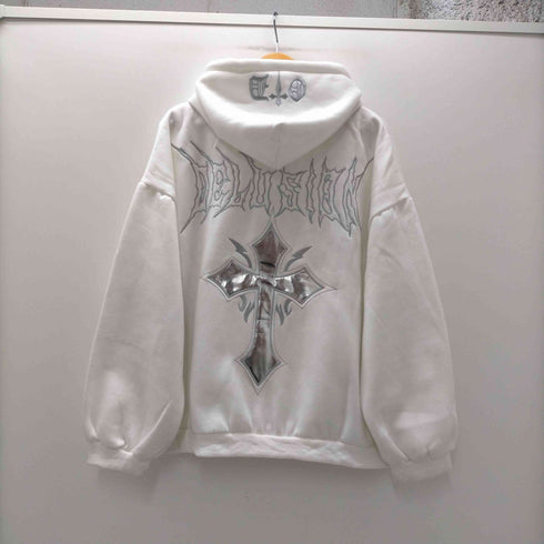ヴォルカンアンドアフロダイティ VOLCAN&APHRODITE メタル クロス ZIP パーカー フーディー Y2K レディース JPN:M