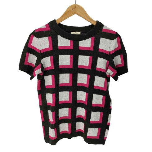 ケイトスペード Kate spade 半袖 チェック柄 ニット レディース import:XS