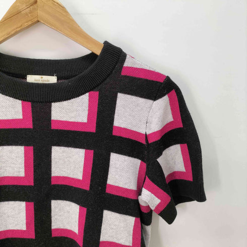 ケイトスペード Kate spade 半袖 チェック柄 ニット レディース import:XS