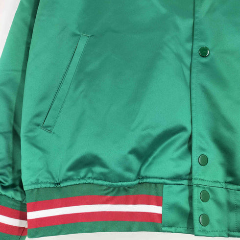 ミッチェルアンドネス mitchell&ness SATIN JACKET MILWAUKEE BUCKS サテンジャケット メンズ import:L