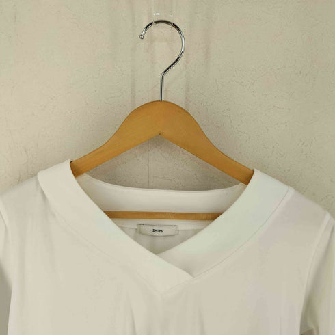 シップス SHIPS オーガニックコットン バリエーションネック TEE レディース M