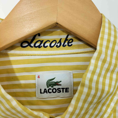 ラコステ LACOSTE ワニ刺繍 ギンガムチェック ボタンダウン L/S シャツ メンズ JPN:4