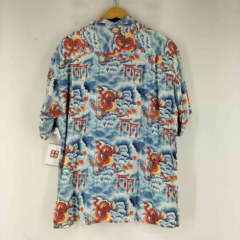 パイナップルコネクション Pineapple Connection (パイナップルコネクション) S/S ドラゴン総柄 開襟シャツ メンズ