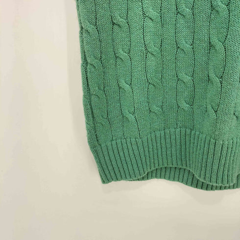 ポロラルフローレン POLO RALPH LAUREN コットン100 ポニー刺繍 ケーブルニット ベスト メンズ import:XS