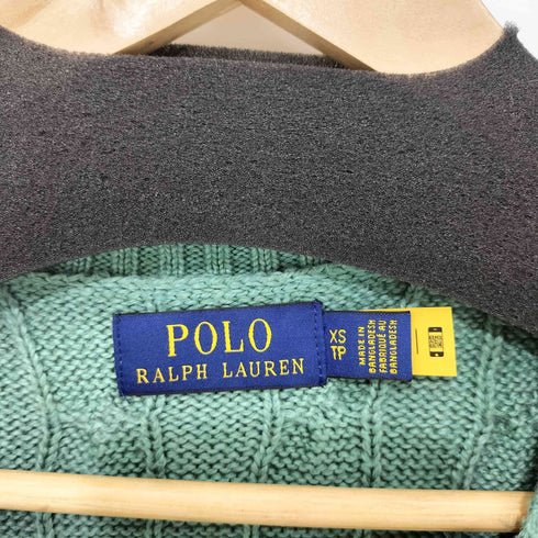 ポロラルフローレン POLO RALPH LAUREN コットン100 ポニー刺繍 ケーブルニット ベスト メンズ import:XS
