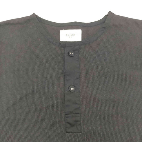 25SS SCI-SCI 紙糸 カノコ ヘンリーネック 半袖 Tシャツ メンズ JPN:L