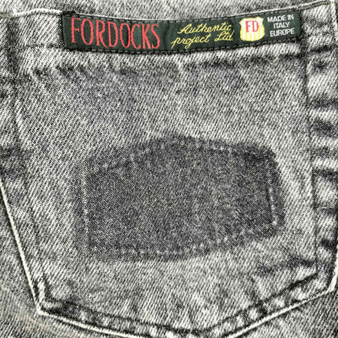 FORDOCKS イタリア製 ケミカルウォッシュ ジップフライ デニム パンツ メンズ US:30-31