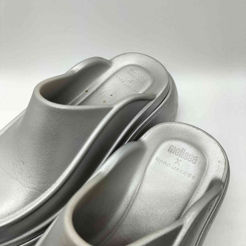 マークジェイコブス MARC JACOBS 24SS MELISSA CLOG + MARC JACOBS AD コラボ クロッグ サンダル シルバー レディース JPN:23