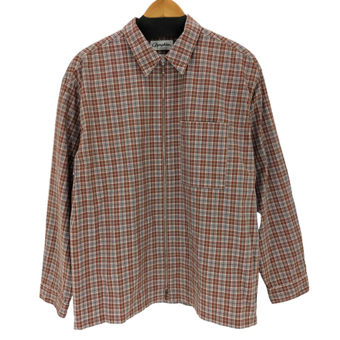 ジムフレックス GYMPHLEX ジップアップL/S チェックシャツ メンズ JPN:L