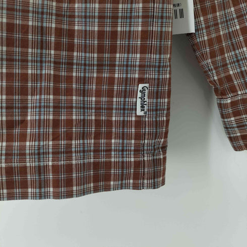 ジムフレックス GYMPHLEX ジップアップL/S チェックシャツ メンズ JPN:L
