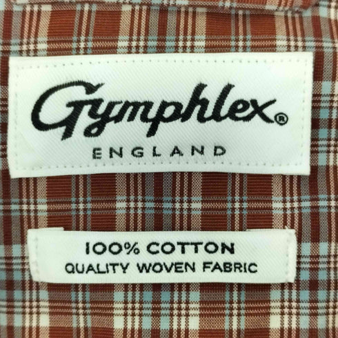ジムフレックス GYMPHLEX ジップアップL/S チェックシャツ メンズ JPN:L