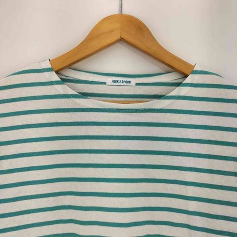 フォークアンドスプーン FORK&SPOON 24ss ボートネックボーダーショートスリーブ レディース JPN:4
