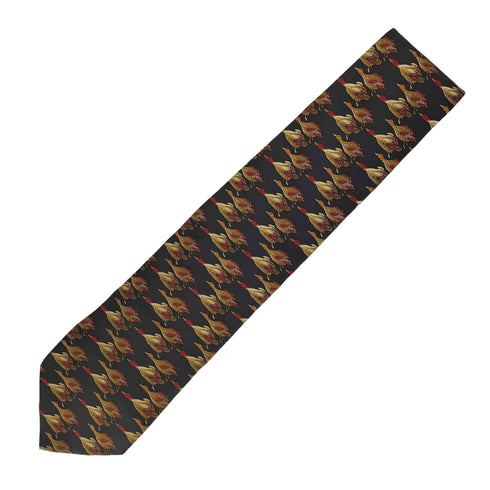 サルヴァトーレフェラガモ Salvatore Ferragamo イタリア製 アニマル柄 シルク 100 ネクタイ メンズ