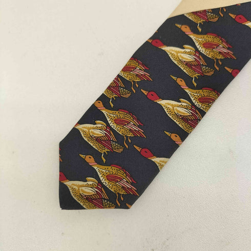 サルヴァトーレフェラガモ Salvatore Ferragamo イタリア製 アニマル柄 シルク 100 ネクタイ メンズ