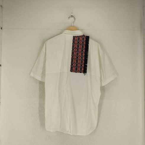 ミスタージェントルマン MISTERGENTLEMAN WOVEN FRINGE SHIRT S/S ウーブン フリンジ 半袖シャツ メンズ L