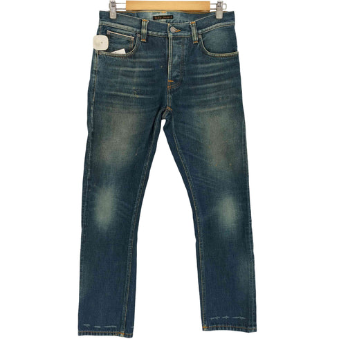 ヌーディージーンズ Nudie Jeans ボタンフライ コットン ストレートデニム メンズ W32L30
