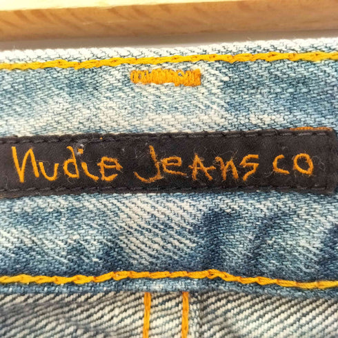 ヌーディージーンズ Nudie Jeans ボタンフライ コットン ストレートデニム メンズ W32L30