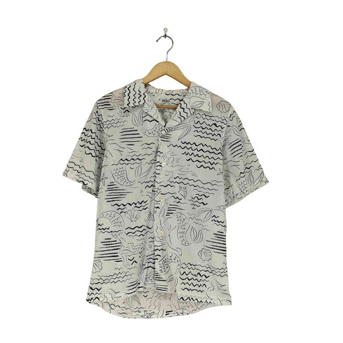 ケンゾー KENZO Graphic-print cotton shirt メンズ M