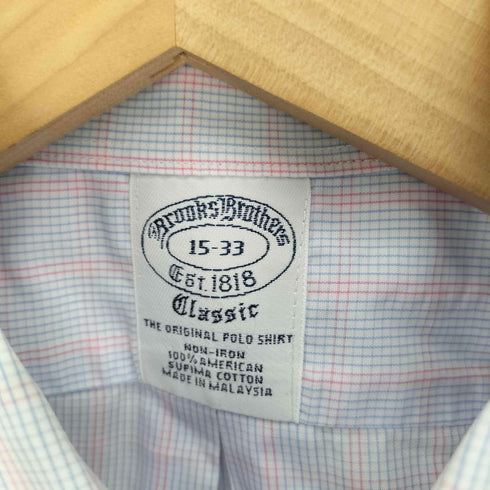 ブルックスブラザーズ 346 BROOKS BROTHERS チェック柄 CLASSIC ワーク シャツ メンズ 15 2/1
