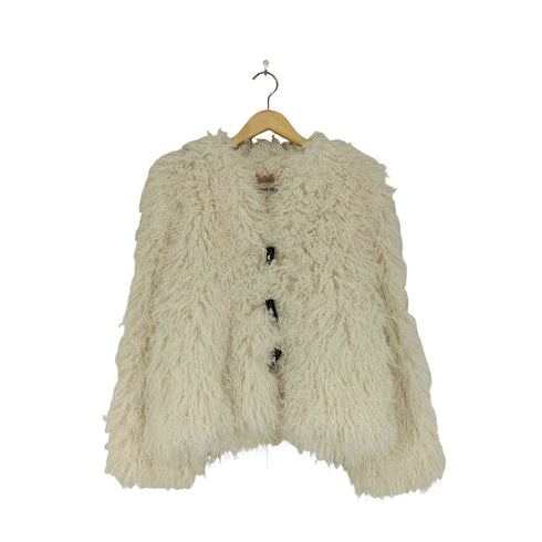 THE TOE white far coat ファーコート domestic レディース M