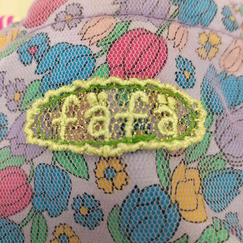 fafa フラワー巾着バッグ レディース
