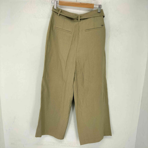 トミーヒルフィガー TOMMY HILFIGER ベルト付き 1タック ワイドスラックス レディース EUR:36