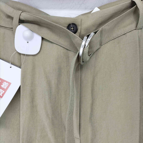 トミーヒルフィガー TOMMY HILFIGER ベルト付き 1タック ワイドスラックス レディース EUR:36