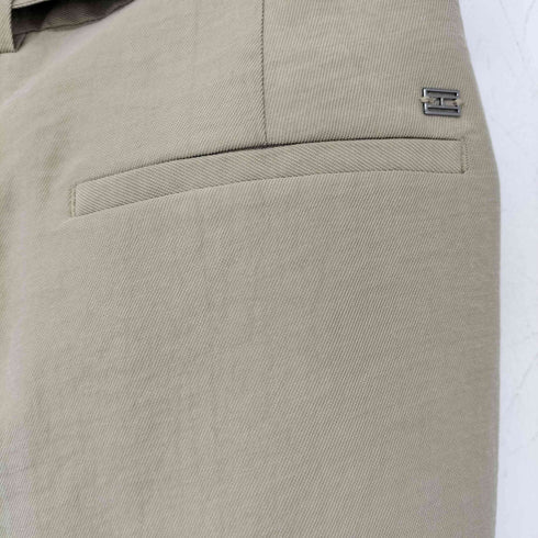 トミーヒルフィガー TOMMY HILFIGER ベルト付き 1タック ワイドスラックス レディース EUR:36