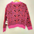 ザラ ZARA フラワーパターン 花柄 ジャガード ニット カーディガン レディース import:M
