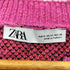 ザラ ZARA フラワーパターン 花柄 ジャガード ニット カーディガン レディース import:M