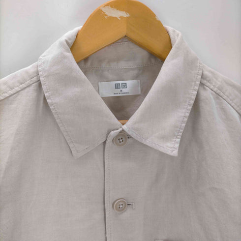 ユニクロ UNIQLO 26SS コットン リネン シャツ ジャケット メンズ JPN:M