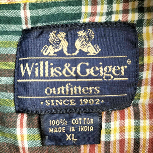 ウィリスアンドガイガー Willis&Geiger 90S チェック L/S シャツ メンズ import:L