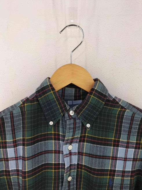 ラルフローレン RALPH LAUREN 90S インド製 CLASSIC FIT ボタンダウンチェックシャツ メンズ XS