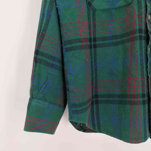 アロースポーツ ARROW SPORT 80-90S 韓国製 マドラスチェック アクリル L/S シャツ メンズ import:M