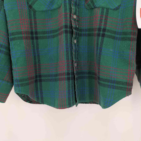 アロースポーツ ARROW SPORT 80-90S 韓国製 マドラスチェック アクリル L/S シャツ メンズ import:M