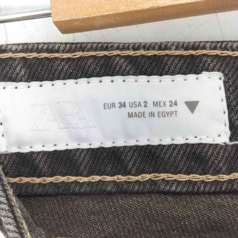 ザラ ZARA TRF ローライズワイドレッグジーンズ レディース EUR:34