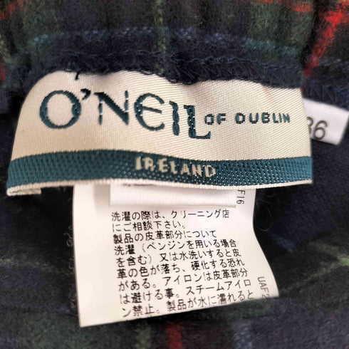 オニールオブダブリン ONEIL OF DUBLIN アイルランドキルトチェック ラップミニスカート レディース 36