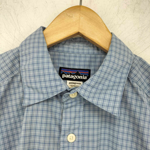 パタゴニア patagonia ナイロン ポリエステル チェック柄 半袖シャツ メンズ import:XS