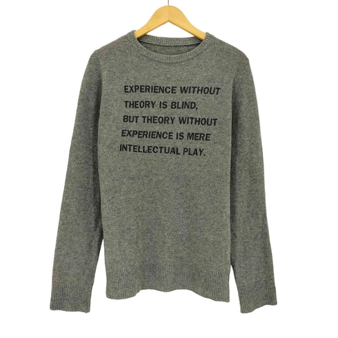 ユニフォームエクスペリメント uniform experiment カシミヤ混 フロント刺繍 ボートネック ウールニット メンズ JPN:2