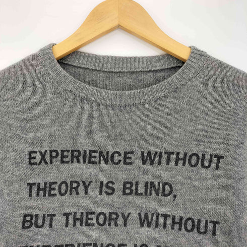 ユニフォームエクスペリメント uniform experiment カシミヤ混 フロント刺繍 ボートネック ウールニット メンズ JPN:2